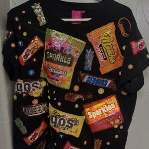 Queen of Sparkles Candy Tee, size S, NWT.